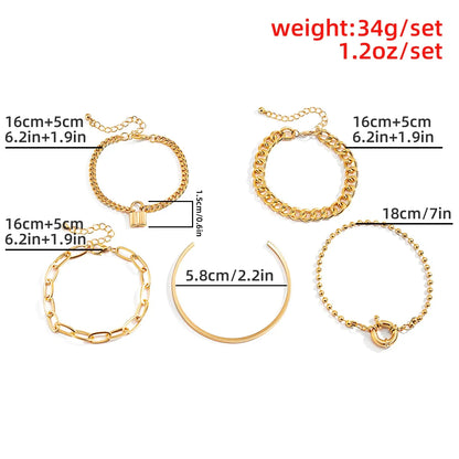 Women's Bohemian Bracelets 5 Pieces Set