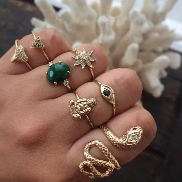 Goth Rings Set