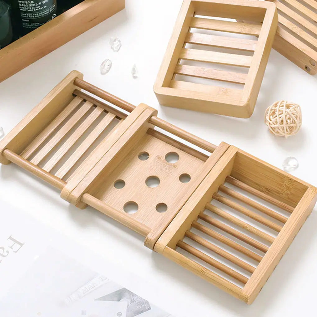 Wooden Bamboo Soap Dish.