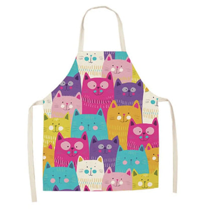 Cute Cat Print Cooking Kitchen Apron.