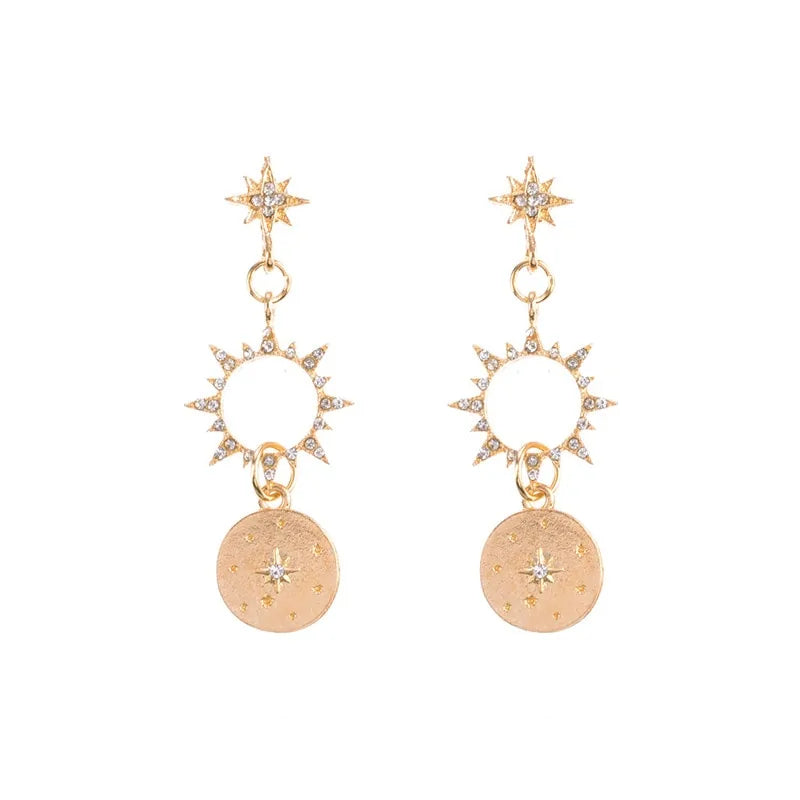 Crystal Sun Earrings