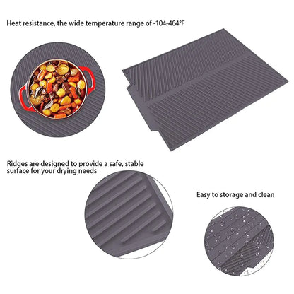 Big Silicone Dish Drying Mat.