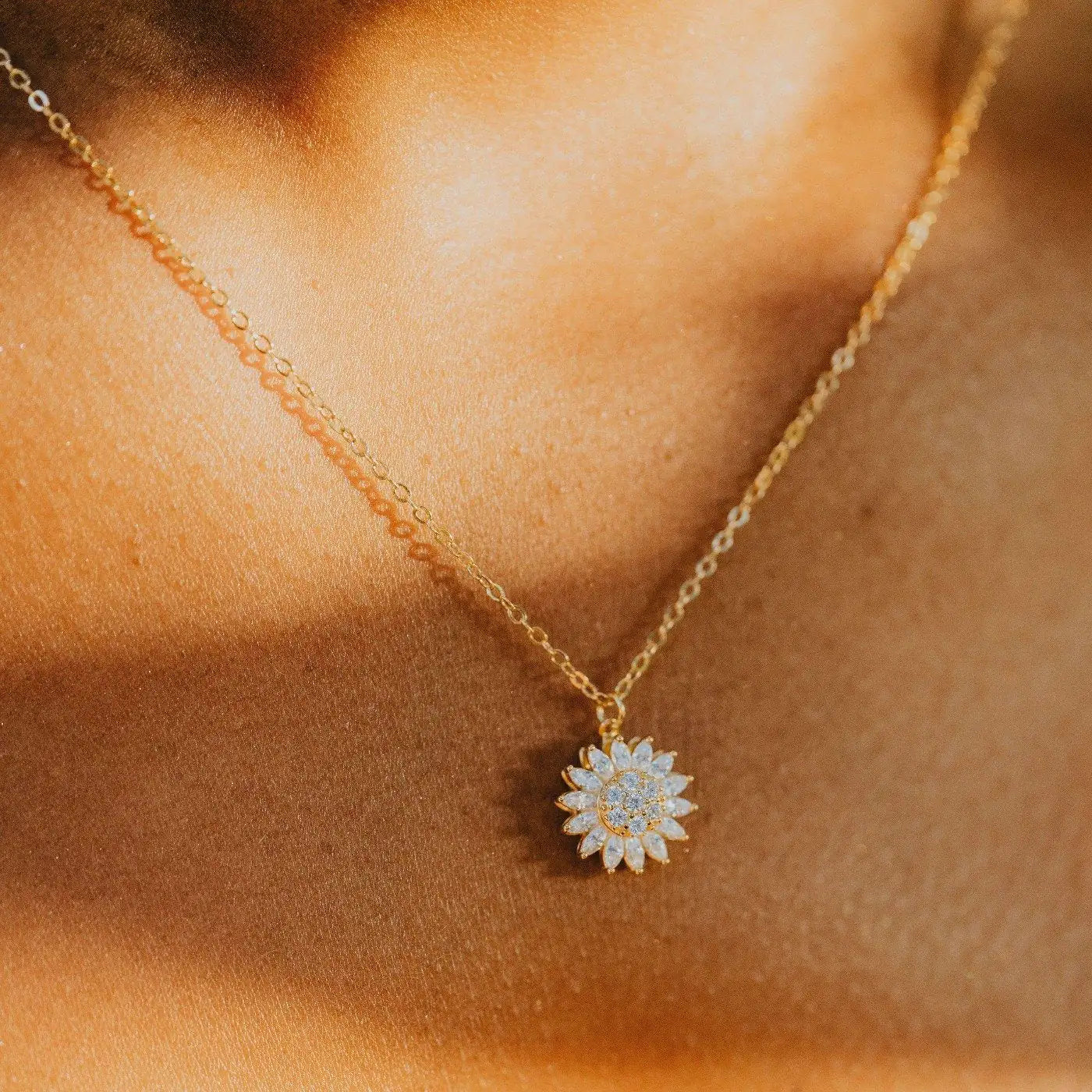 Sparkle Sunflower Necklace