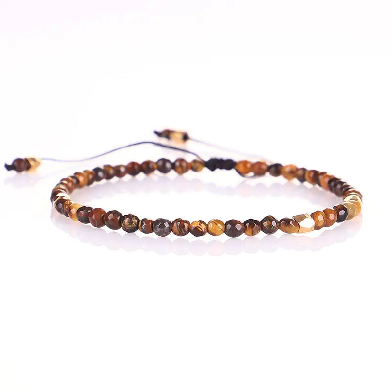 3mm Natural Lapis Tiger Eye Stone Tangling Stone Hand-woven Bracelets