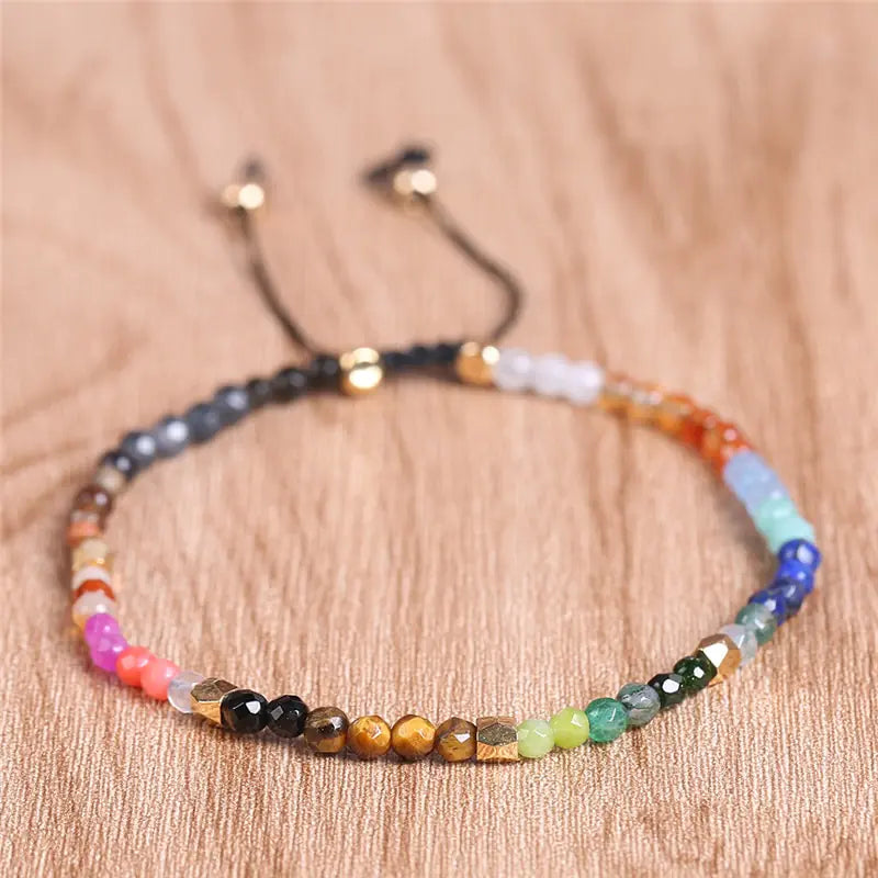 3mm Natural Lapis Tiger Eye Stone Tangling Stone Hand-woven Bracelets