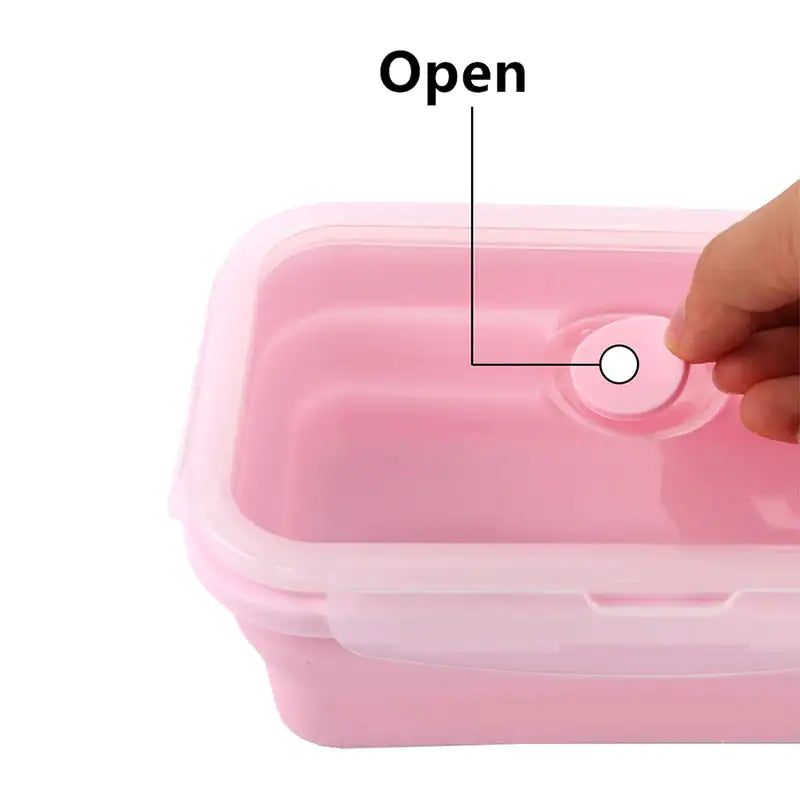 Silicone Rectangle Lunch Box Set.