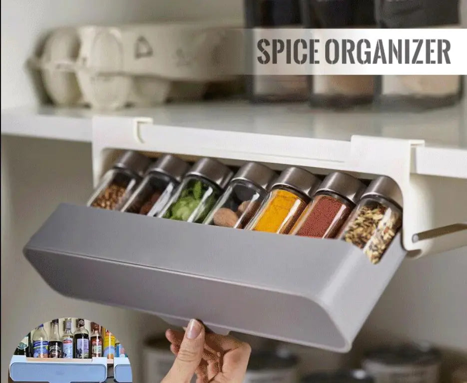 Self-adhesive Spice Organizer Rack.