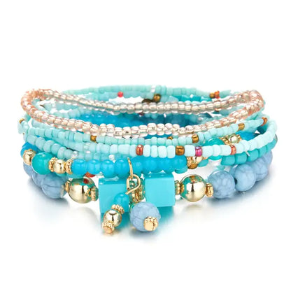 Multilayer Elastic Weave Bracelets