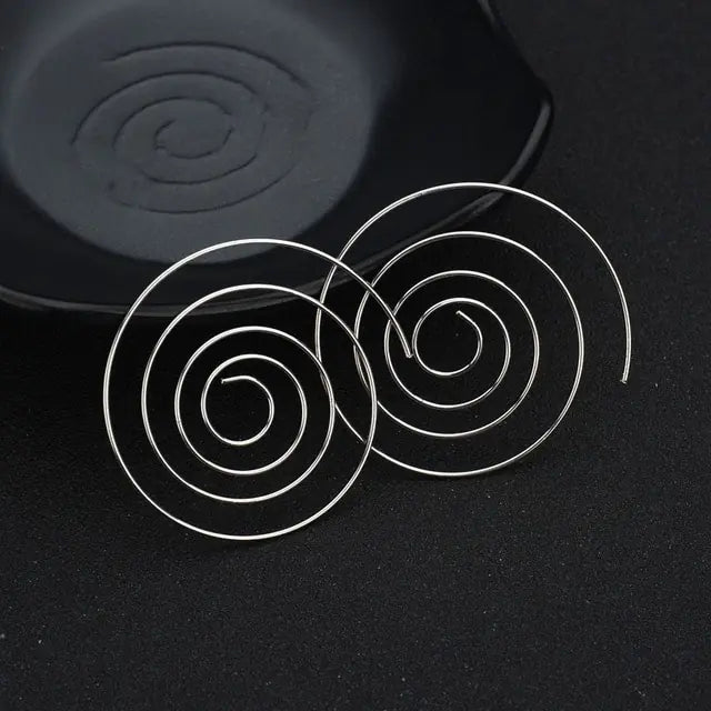 Round Spiral Earrings