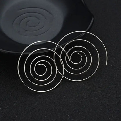 Round Spiral Earrings