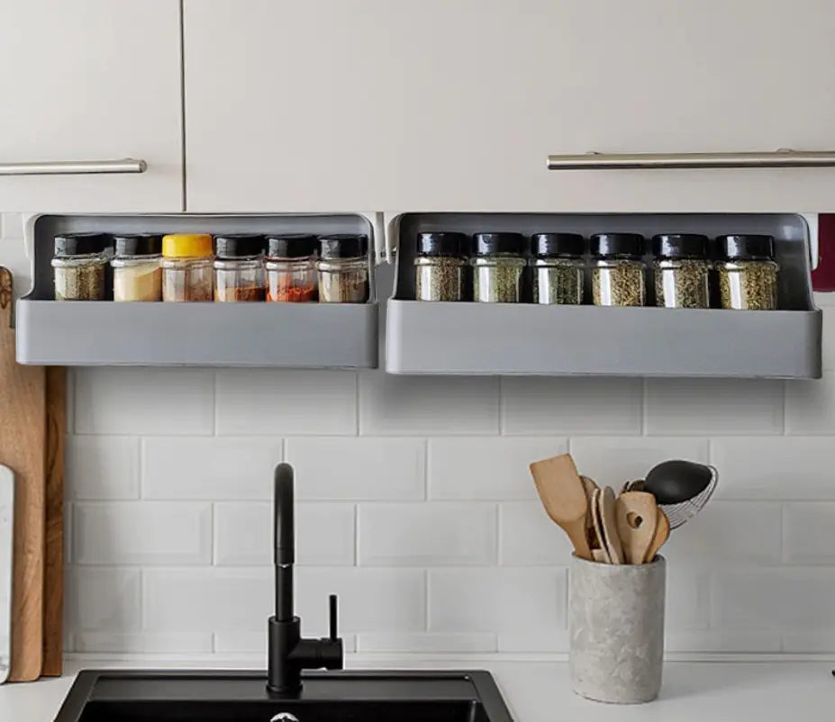 Self-adhesive Spice Organizer Rack.