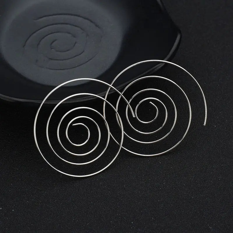 Round Spiral Earrings