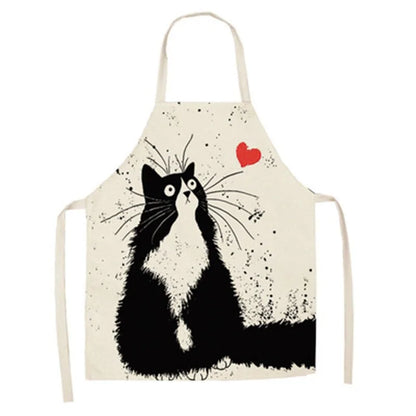 Cute Cat Print Cooking Kitchen Apron.