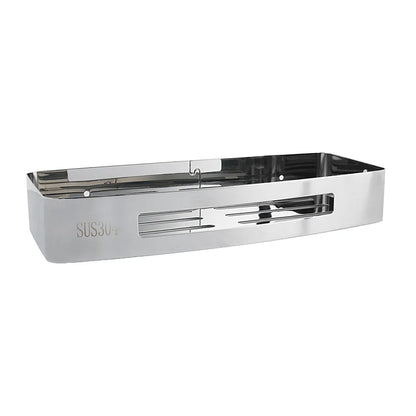 Stainless Steel Punch-Free Bathroom Shelf: Organize with Ease