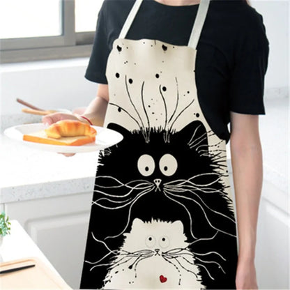 Cute Cat Print Cooking Kitchen Apron.