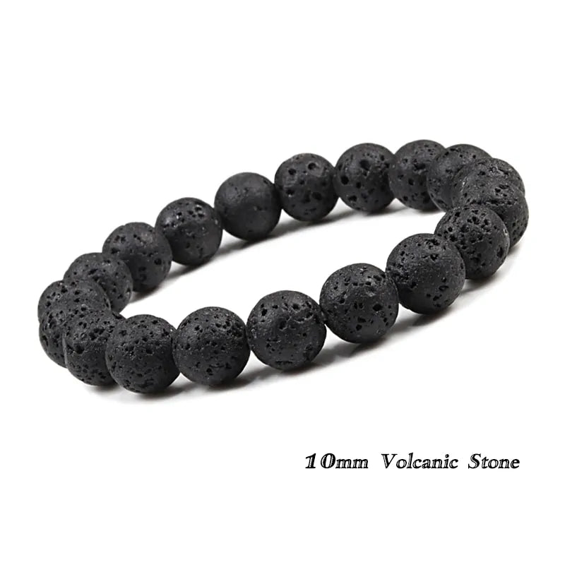 Natural Volcanic Stone Beads Bracelets