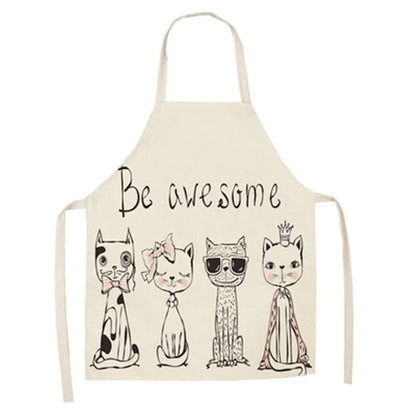 Cute Cat Print Cooking Kitchen Apron.