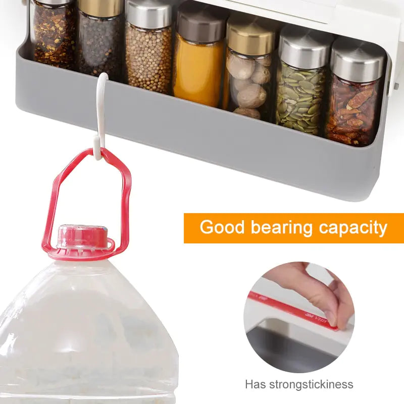 Self-adhesive Spice Organizer Rack.