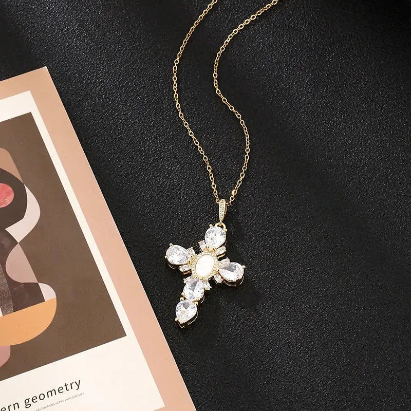 Cross Crystal Necklace