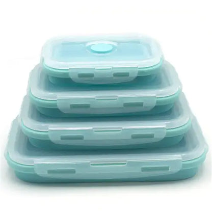 Silicone Rectangle Lunch Box Set.