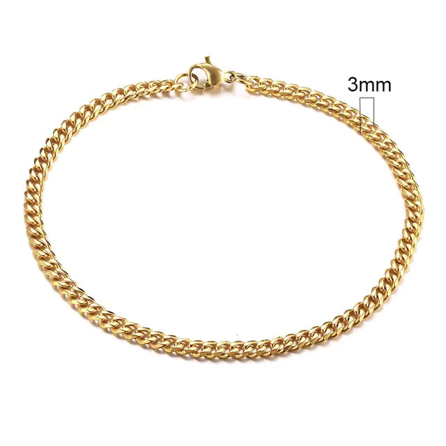 Curb Cuban Link Chain Bracelets