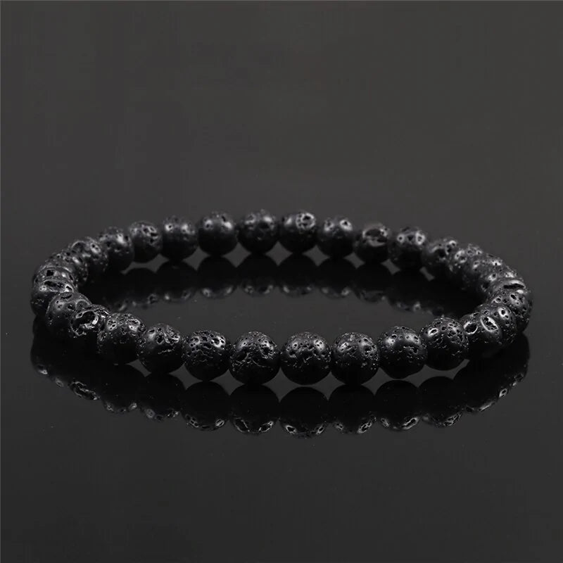 Natural Volcanic Stone Beads Bracelets