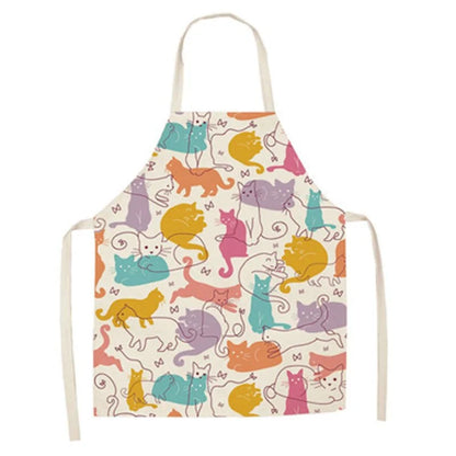 Cute Cat Print Cooking Kitchen Apron.