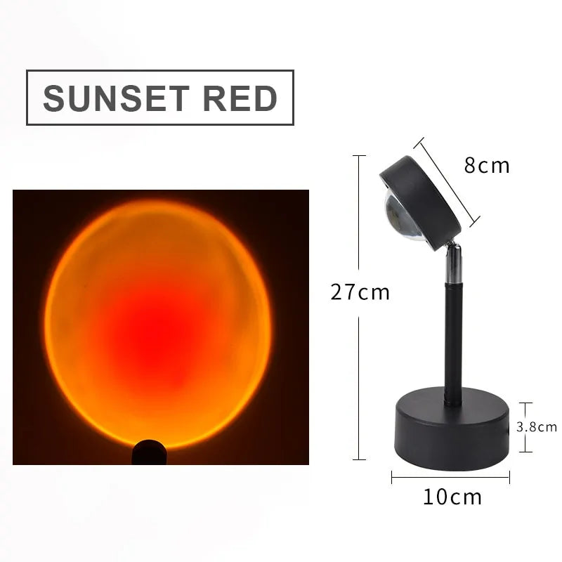 Sunset Projection Night Light: Galaxy Atmosphere Rainbow Lamp for Bedroom Decoration