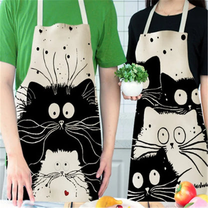 Cute Cat Print Cooking Kitchen Apron.