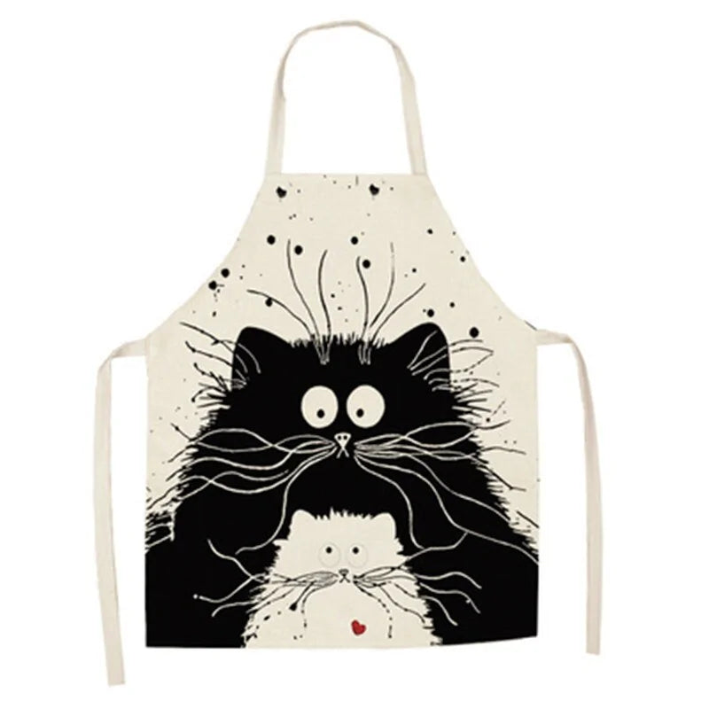 Cute Cat Print Cooking Kitchen Apron.