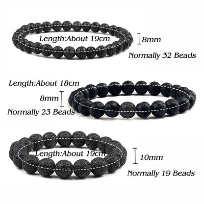 Natural Volcanic Stone Beads Bracelets