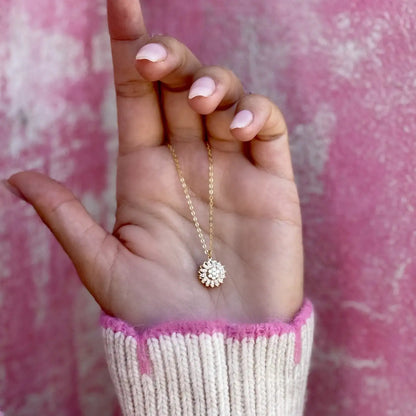 Sparkle Sunflower Necklace