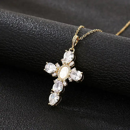 Cross Crystal Necklace