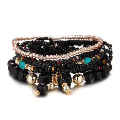 Multilayer Elastic Weave Bracelets