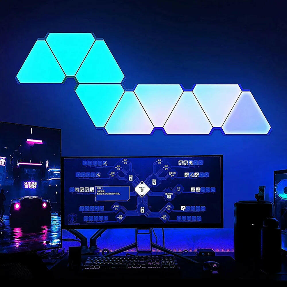 Led Triangular Quantum Lamp Rgb Wall Lamp