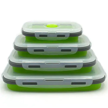 Silicone Rectangle Lunch Box Set.