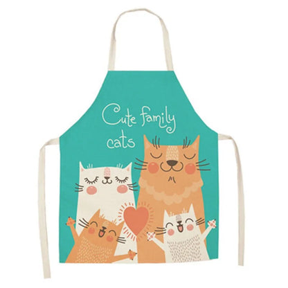 Cute Cat Print Cooking Kitchen Apron.