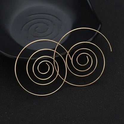 Round Spiral Earrings