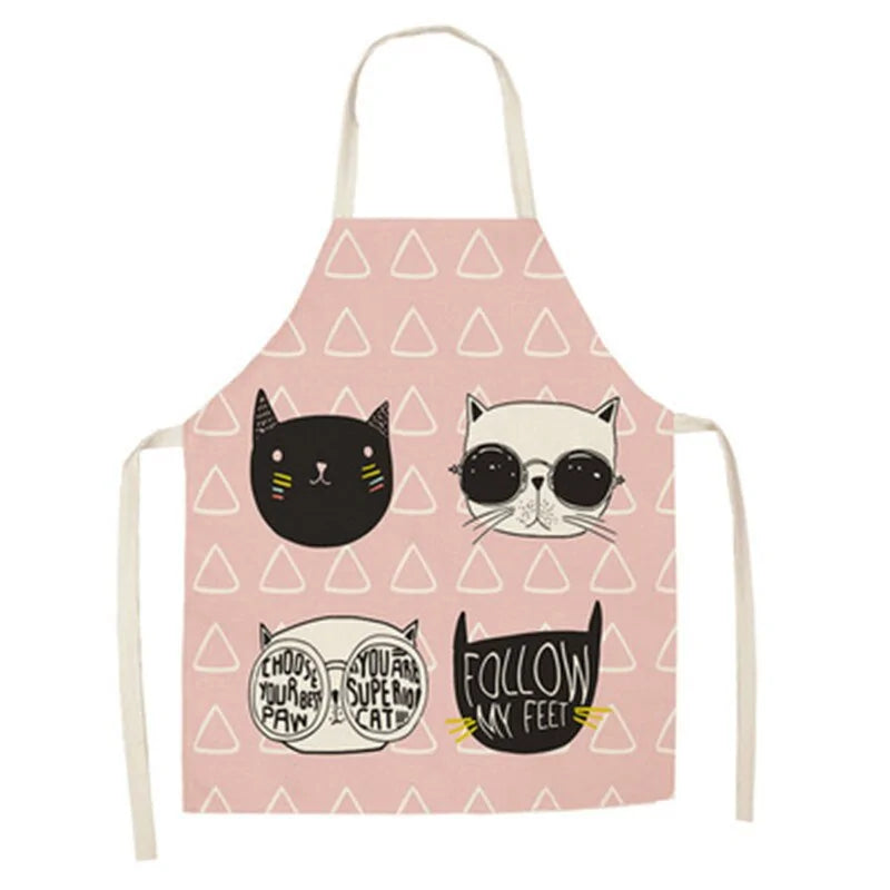 Cute Cat Print Cooking Kitchen Apron.