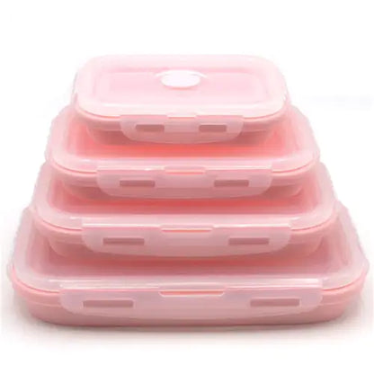 Silicone Rectangle Lunch Box Set.