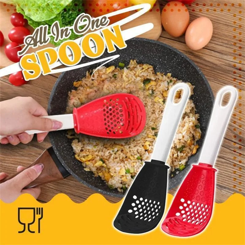 Multifunctional Heat-Resistant Cooking Spoon.