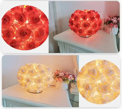 LED Table Lamp Rose Flower Bonsai Tree Night Lights Garland