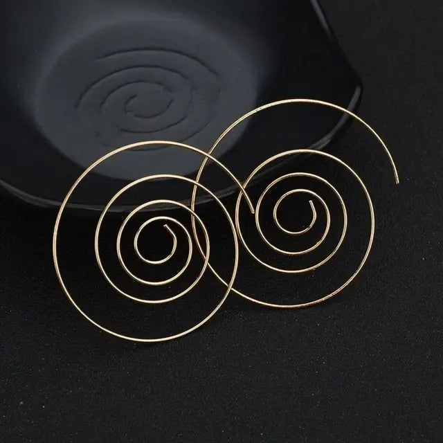 Round Spiral Earrings