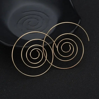 Round Spiral Earrings