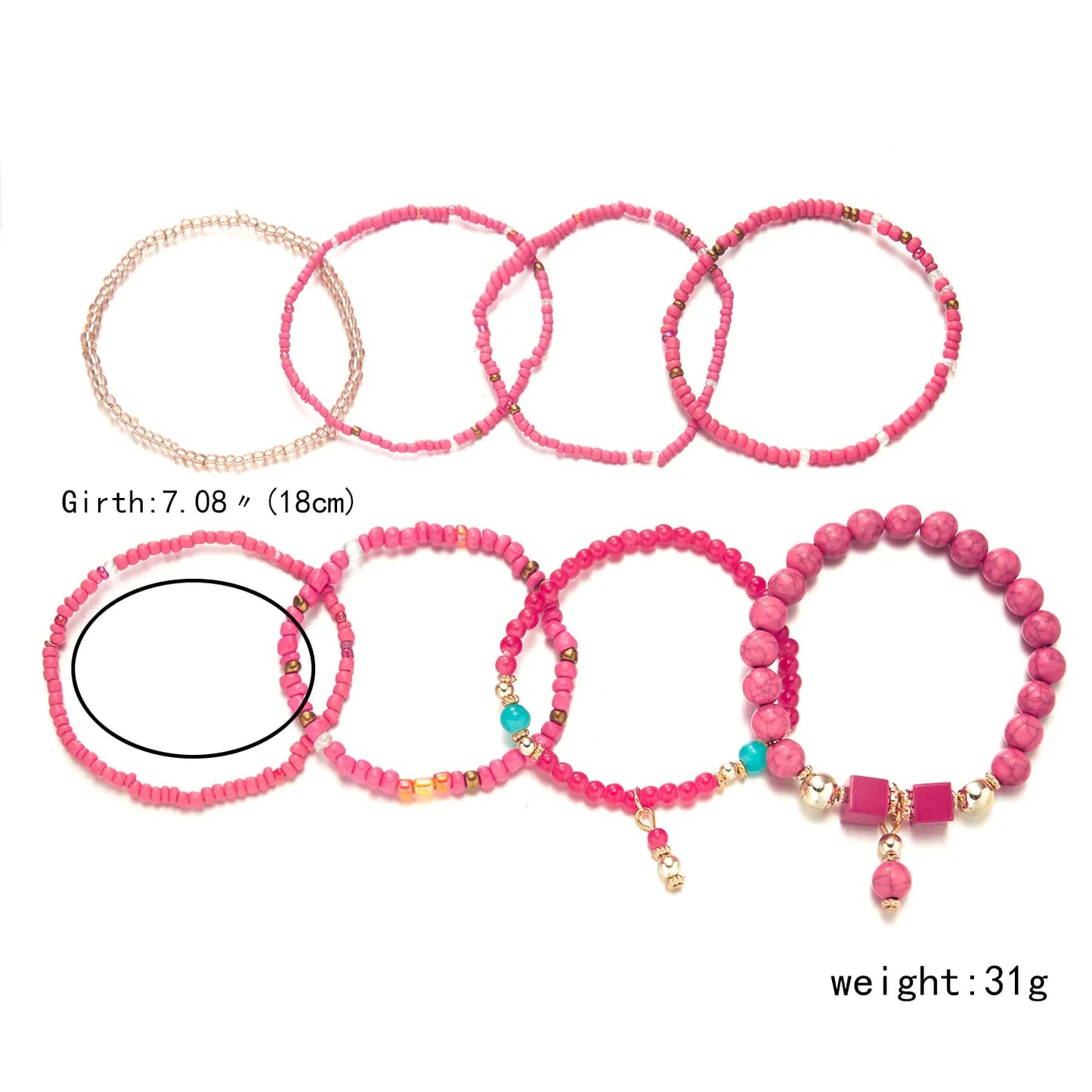 Multilayer Elastic Weave Bracelets